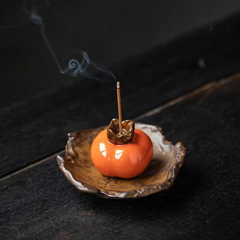 Persimmon Ceramic Stick Incense Holder