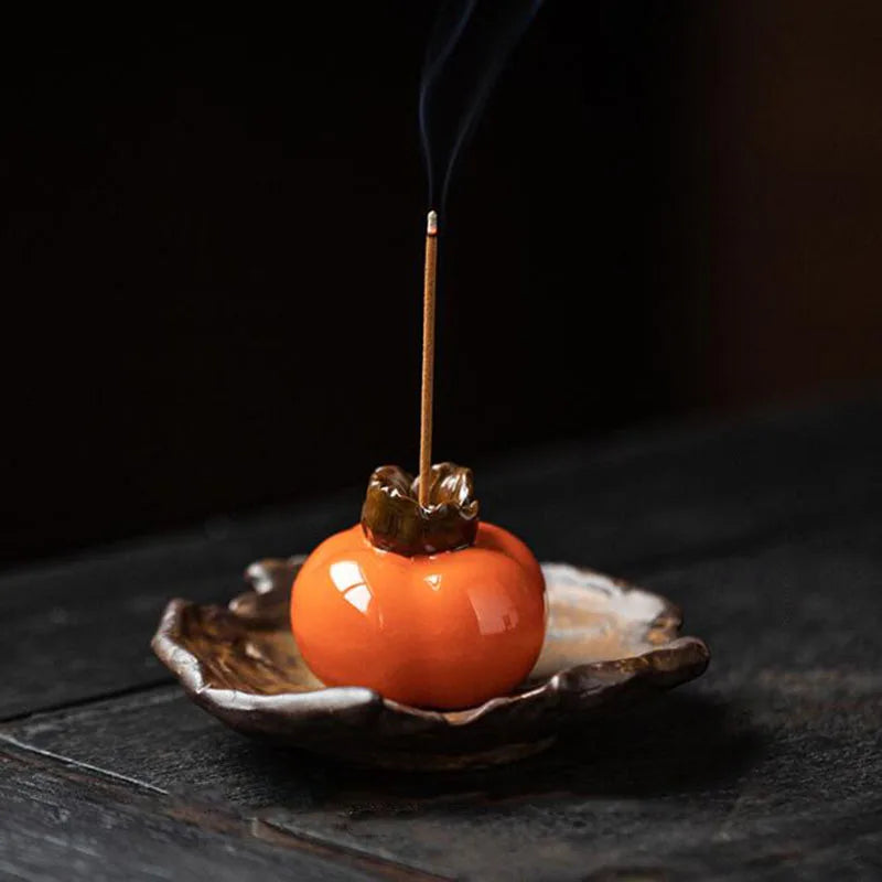 Persimmon Ceramic Stick Incense Holder